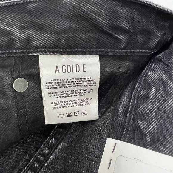 New Agolde Men US 38 Black Jeans Tapered Slim Fit Denim Washed Casual Cotton - Picture 14 of 14